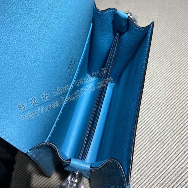 HERMES女包 豬鼻子包 Roulis Evercolor皮 北方藍 愛馬仕百搭款單肩包 愛馬仕斜挎背包  Ama1688